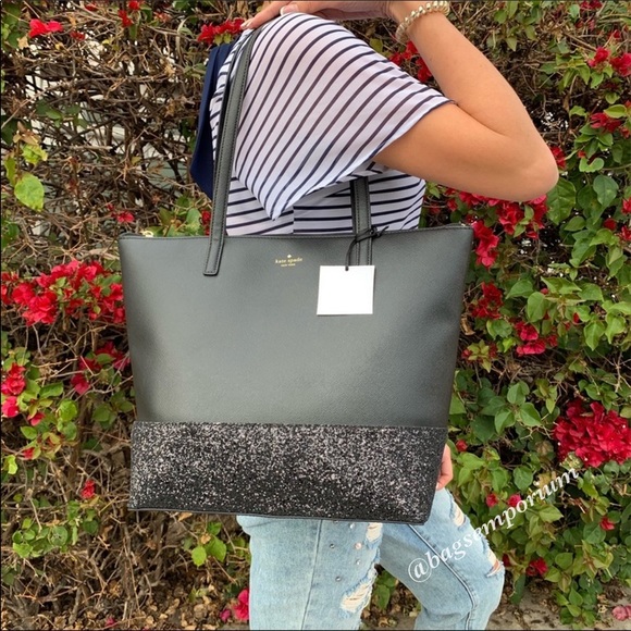 ♠️ Kate Spade Penny Greta Large Glitter Tote ♠️ - Picture 6 of 6